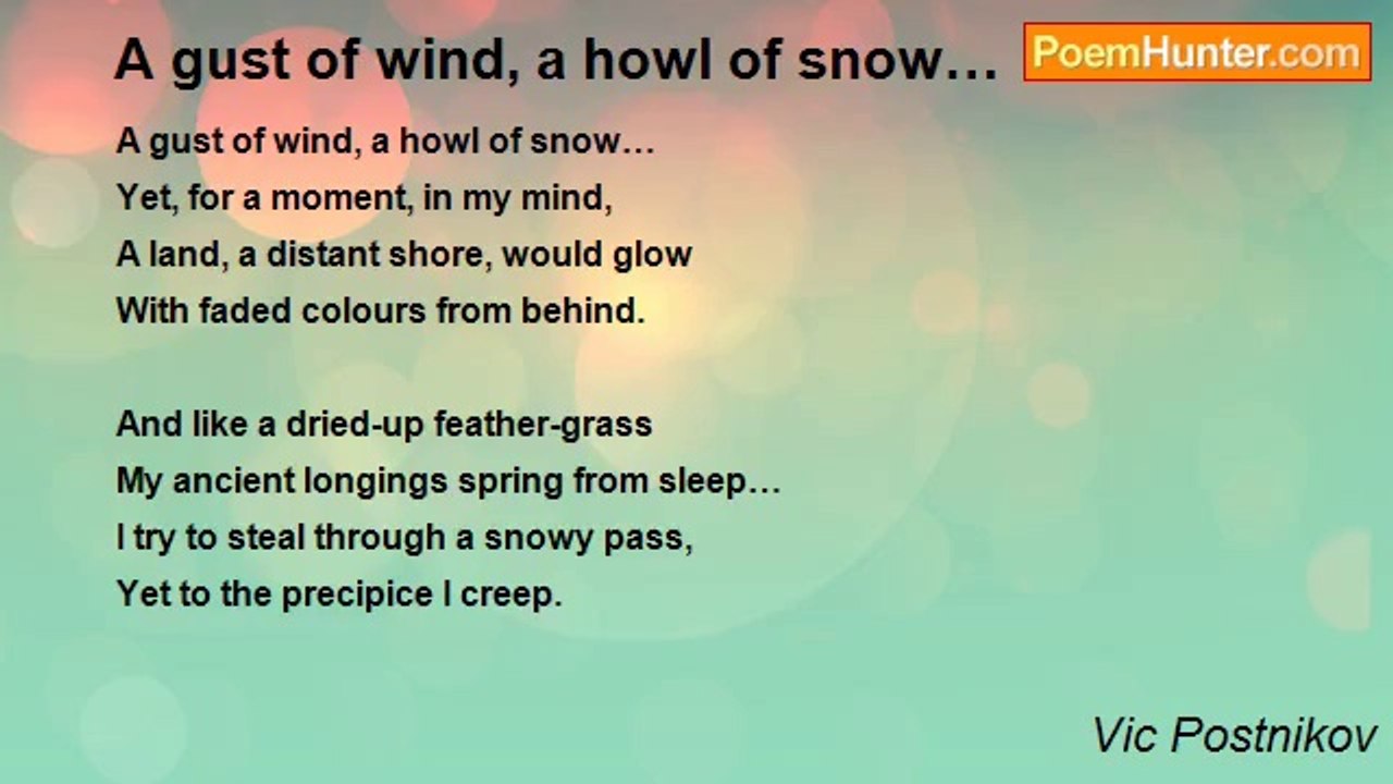 Vic Postnikov - A gust of wind, a howl of snow…