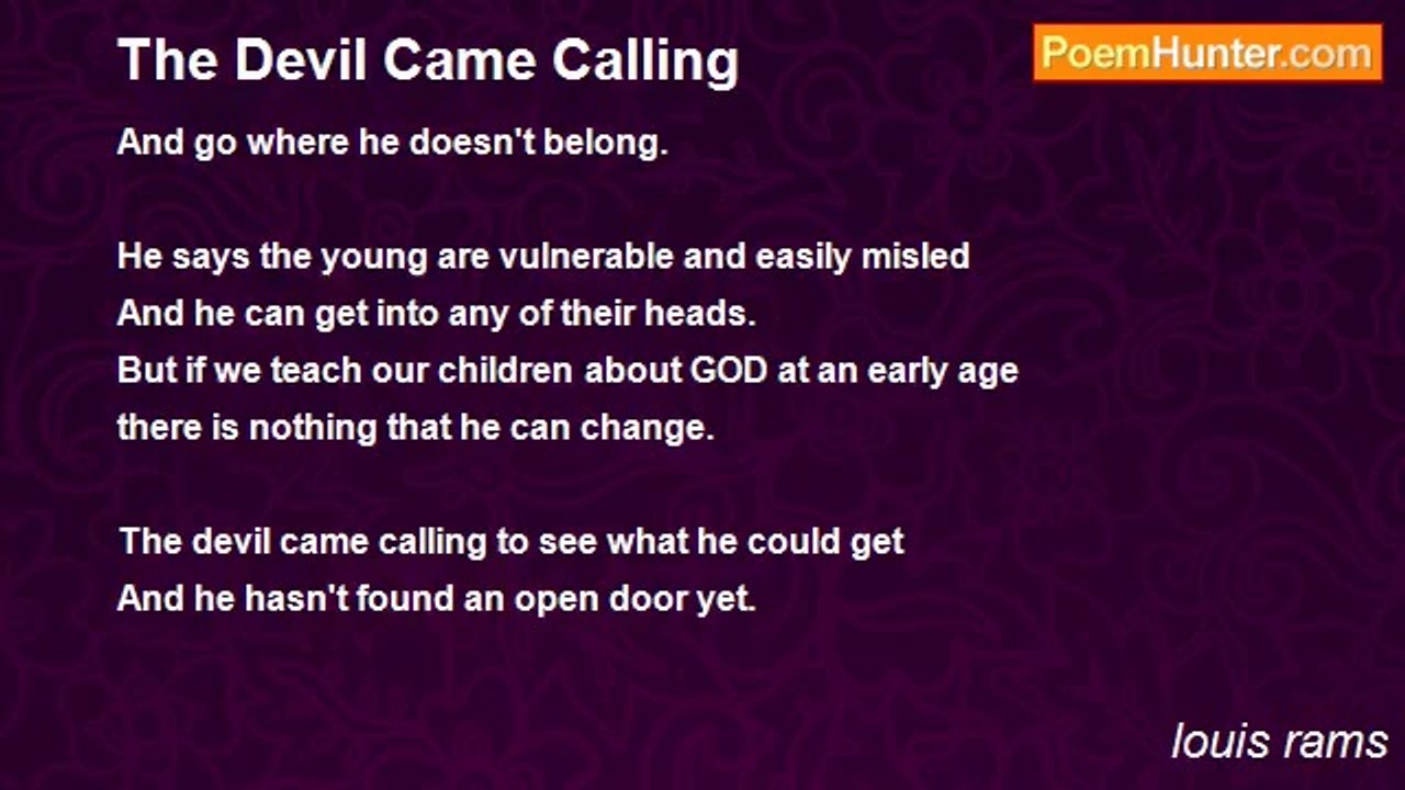 louis rams - The Devil Came Calling