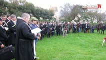 Les anti-chasse à courre s'invitent à la messe du patron de la chasse