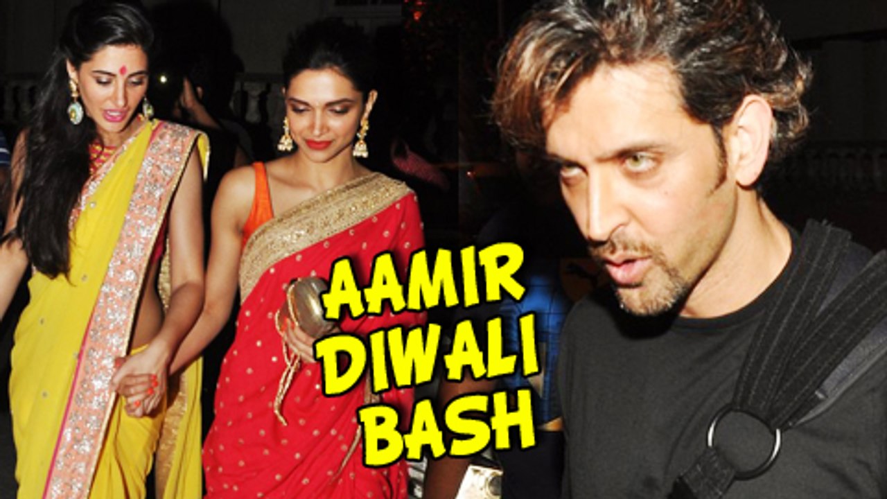 Aamir Khan Diwali Bash 2014 | Deepika Padukone, Hrithik Roshan, Nargis Fakhiri