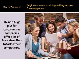 That is affordable to get legit writing services