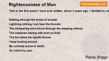 Randy Briggs - Righteousness of Man
