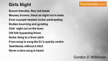 Gordon D Wilkinson - Girls Night