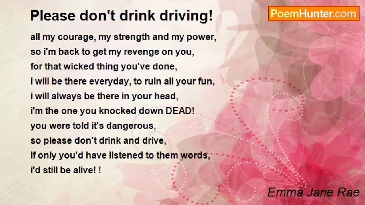 Emma Jane Rae - Please don't drink driving!
