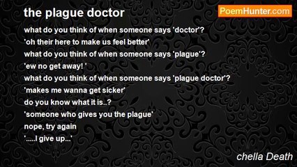 chella Death - the plague doctor