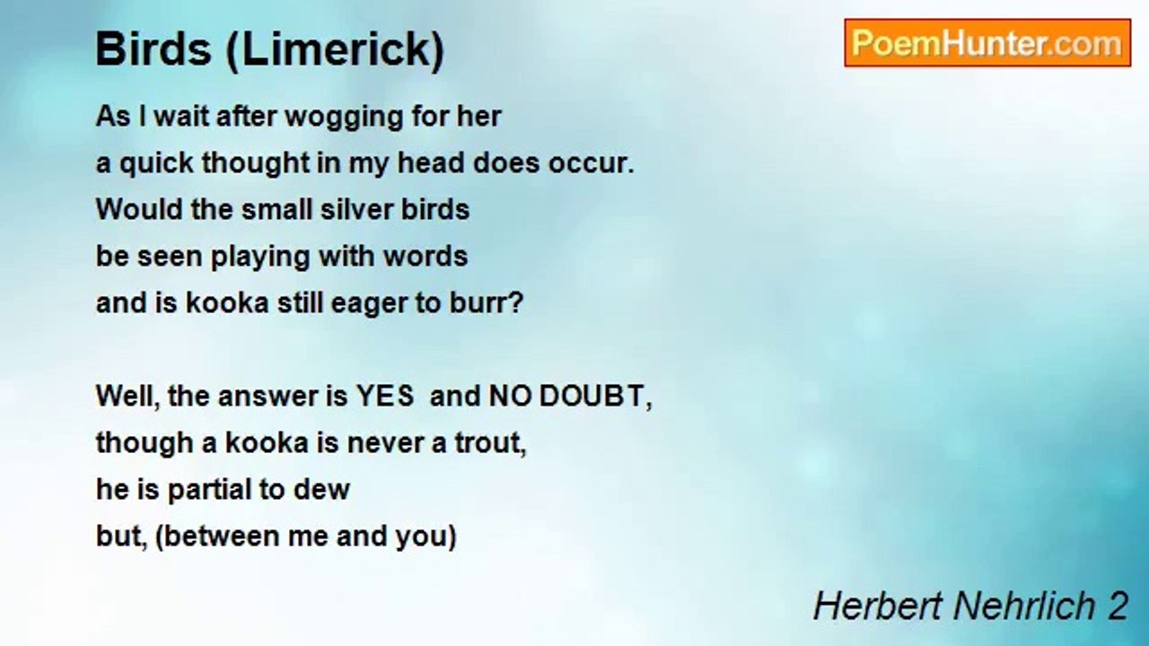 Herbert Nehrlich 2 - Birds (Limerick)