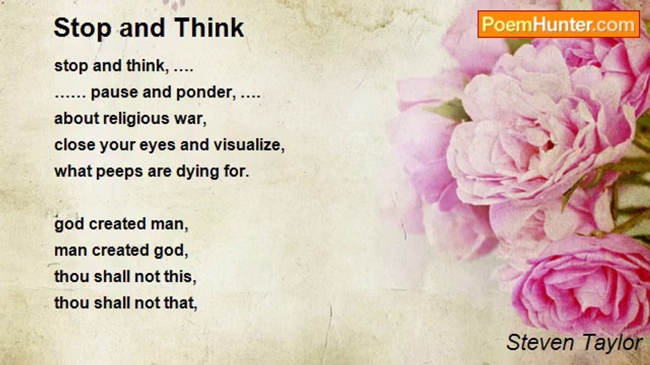 Steven Taylor - Stop and Think