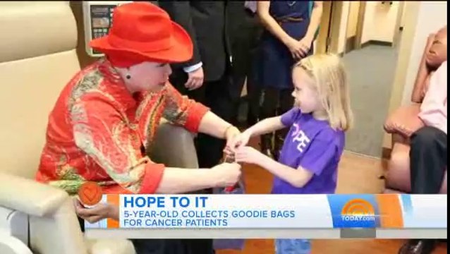 5-year-old girl collects gifts for cancer patients