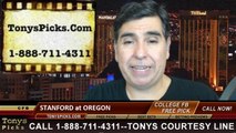 Oregon Ducks vs. Stanford Cardinal Free Pick Prediction NCAA College Football Odds Preview 11-1-2014