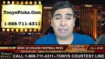 Free Week 10 College Football Picks Odds Predictions Point Spread Betting Previews 2014