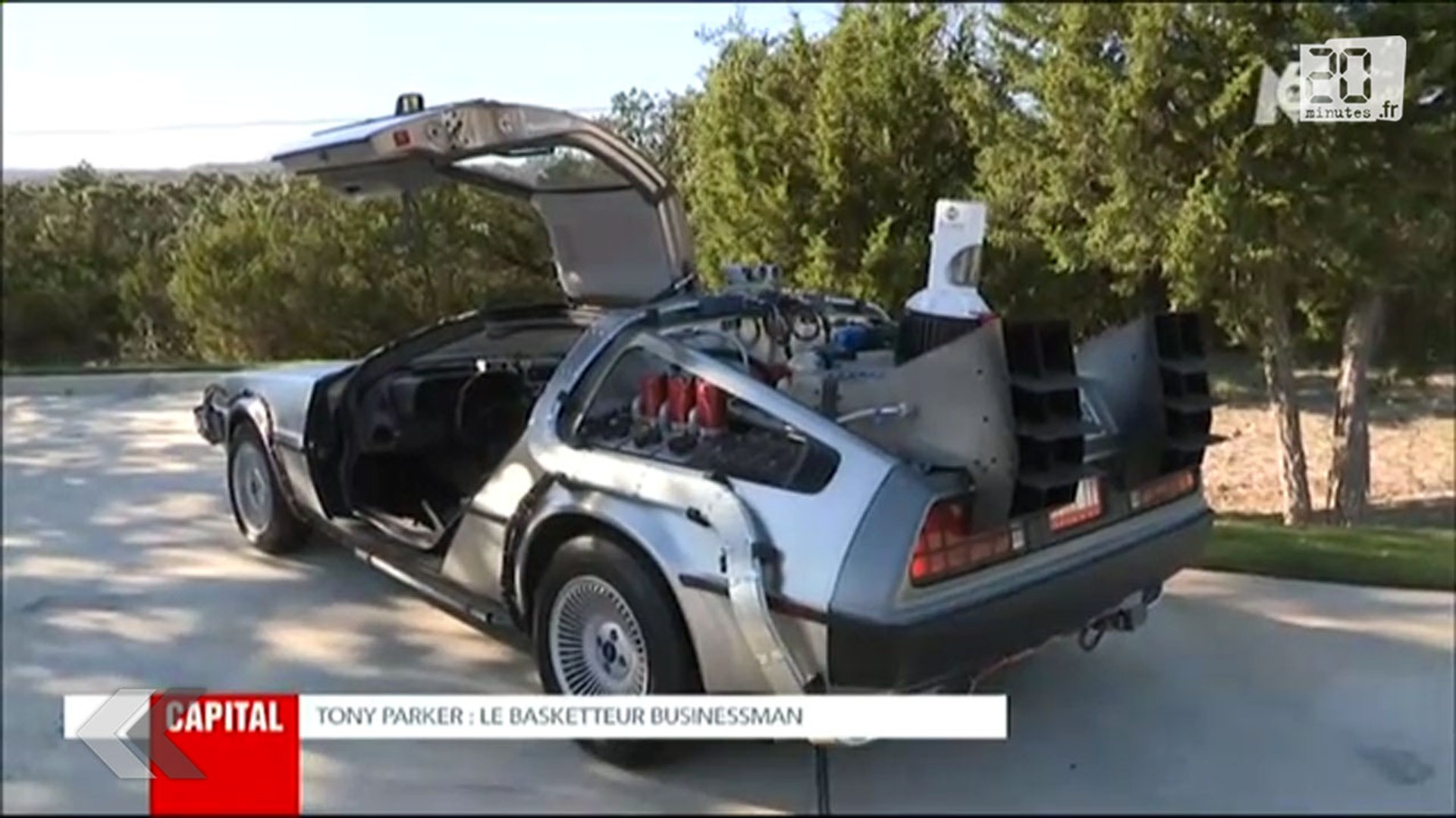 Tony Parker fait le tour de sa propriété... En DeLorean - Vidéo Dailymotion