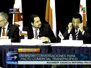 Avanzan conversaciones en pacto comercial Transpacífico