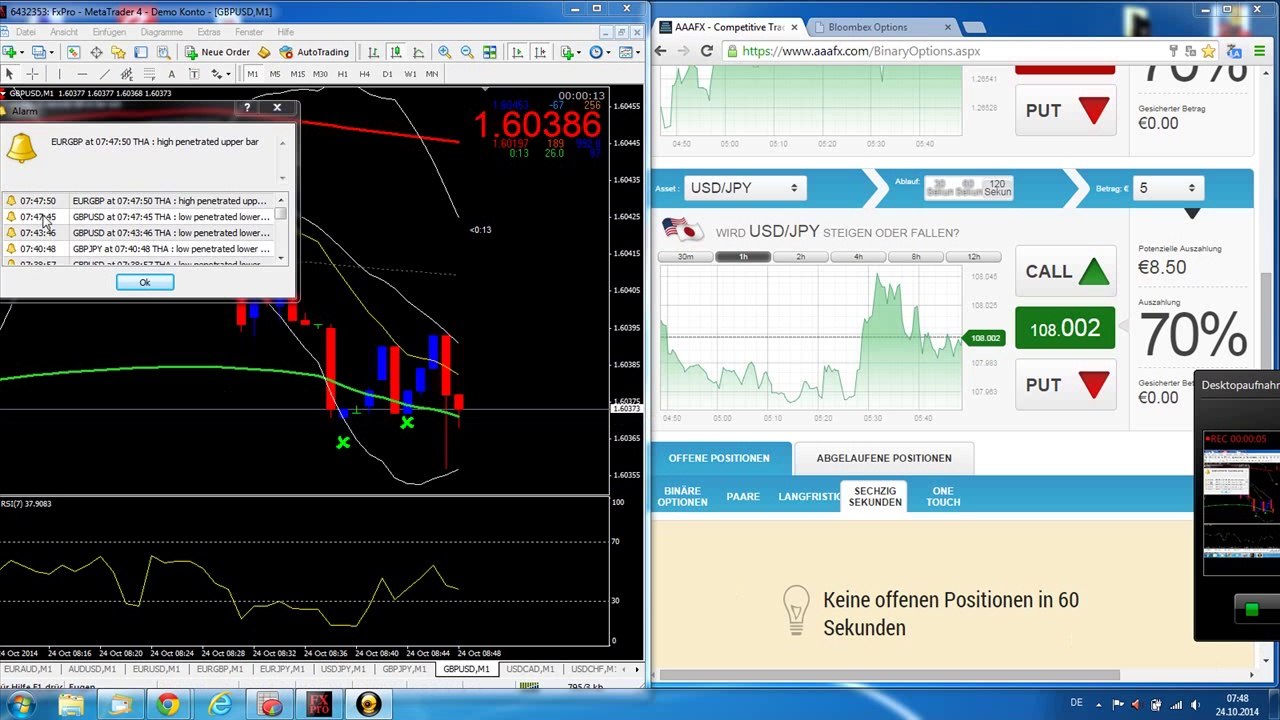 Binäre Optionen Template BINARY-BOMB GBP/USD Live Trade 24.10.2014