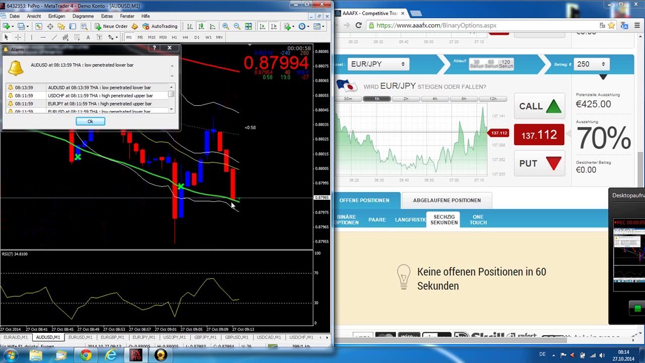 175€ Gewinn in 120 Sekunden Live Trade GBP/USD 27.10.2014