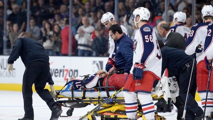 Nick Foligno Stretchered Off After Head, Neck Crushed By Linesman