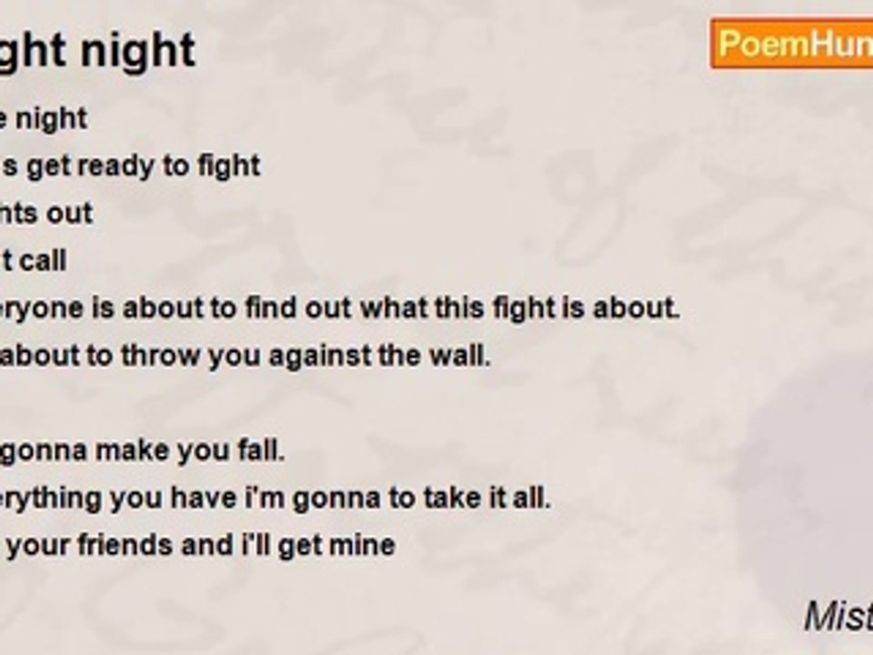 Misty moon - Fight night