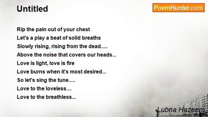 Lubna Hazeem's Untitled Poem: Discovering the Power of Simplicity 🌱