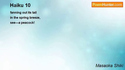 Masaoka Shiki - Haiku 10