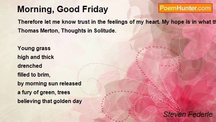 Steven Federle - Morning, Good Friday