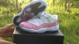 Girls Air Jordan 11 XI Retro Low White Pink Sneakers online at tradingspring.cn