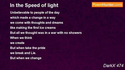 DarkX 474 - In the Speed of light