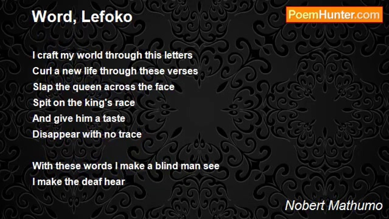 Nobert Mathumo - Word, Lefoko