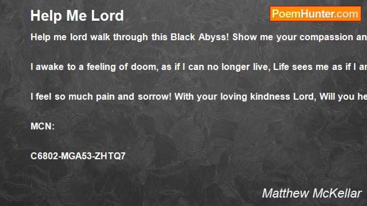 Matthew McKellar - Help Me Lord