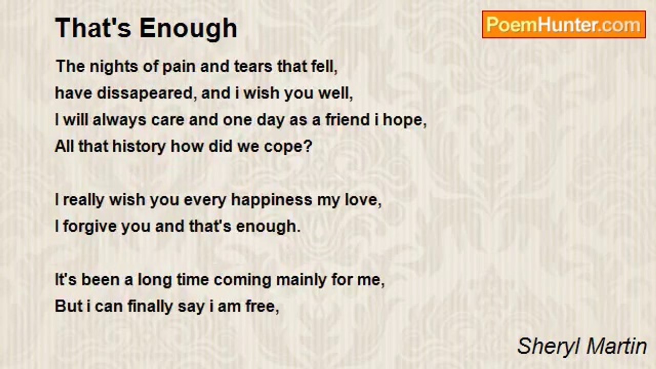 Sheryl Martin - That's Enough