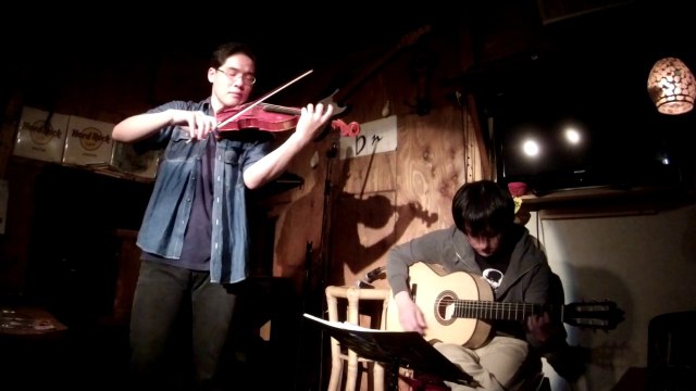 【Live】情熱大陸(葉加瀬太郎) Played by Dolphin Cafe(Guitar:YOSHINORI TANAKA 田中佳憲 Violon:竹内章人) instrumental sheet music concert acoustic cover piano