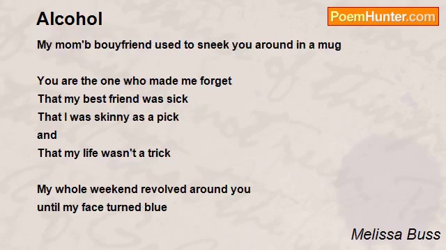 Melissa Buss – Alcohol