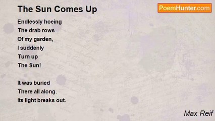 Max Reif - The Sun Comes Up