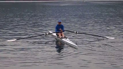 Bob rowing on Lake Bled