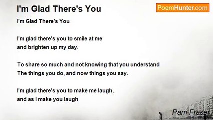 Pam Fraser - I'm Glad There's You