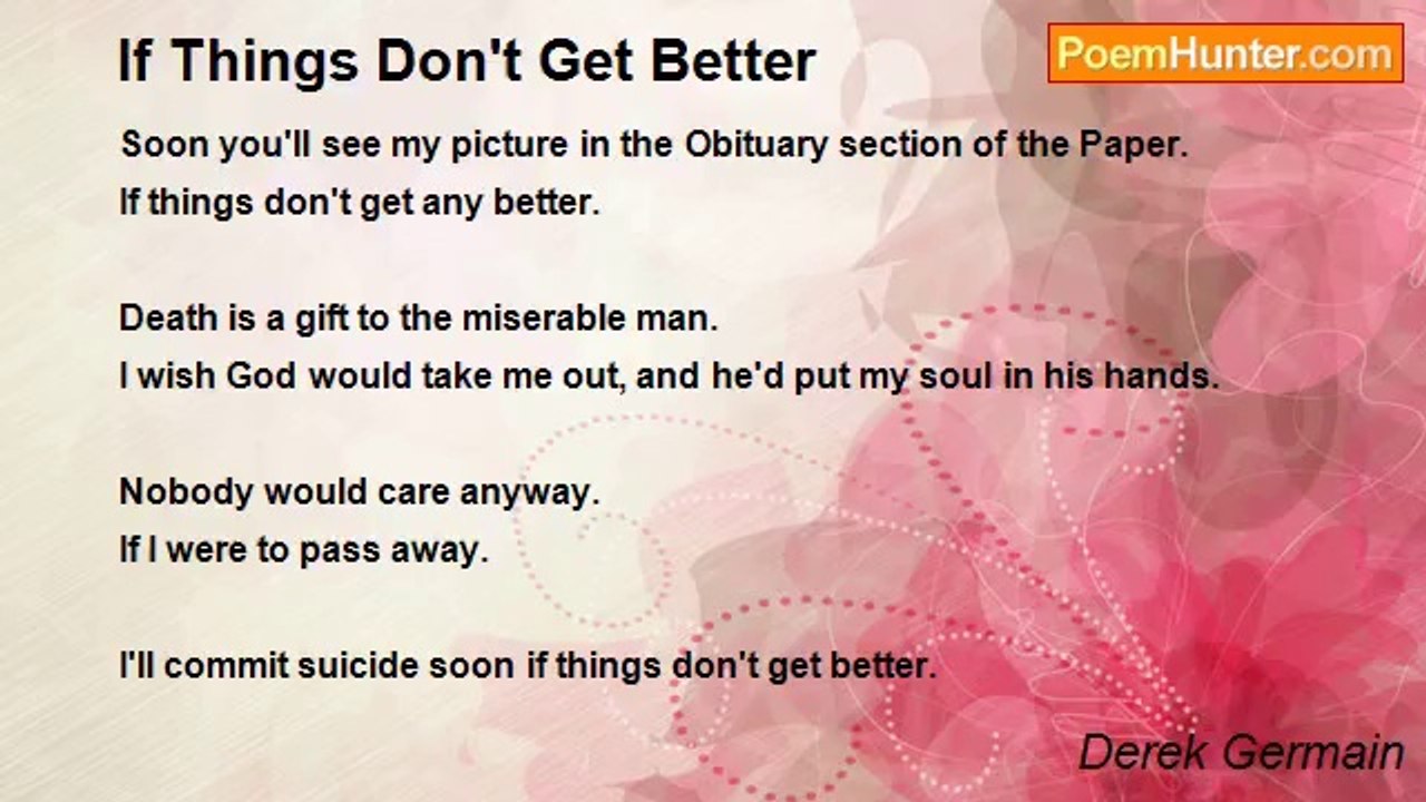 Derek Germain - If Things Don't Get Better
