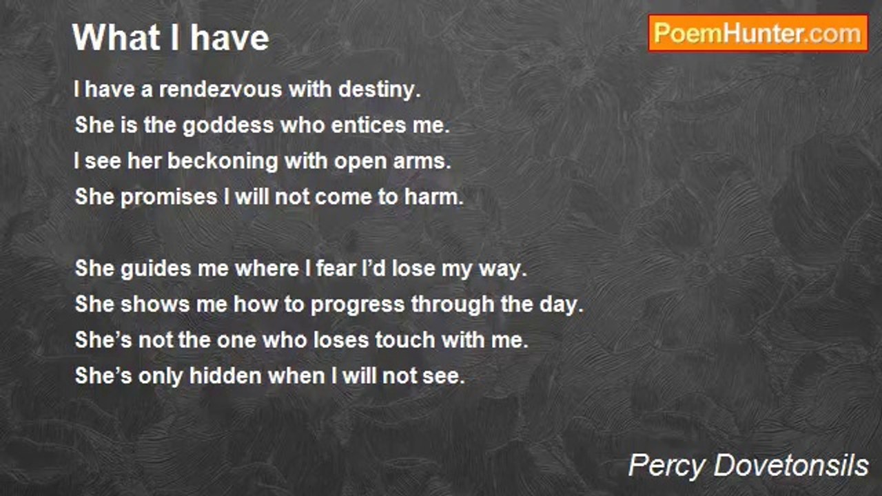 Percy Dovetonsils - What I have
