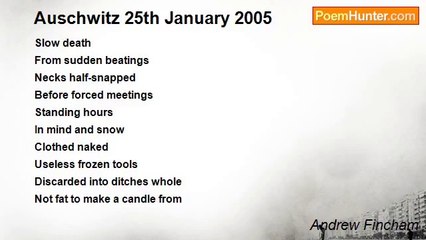 Andrew Fincham - Auschwitz 25th January 2005