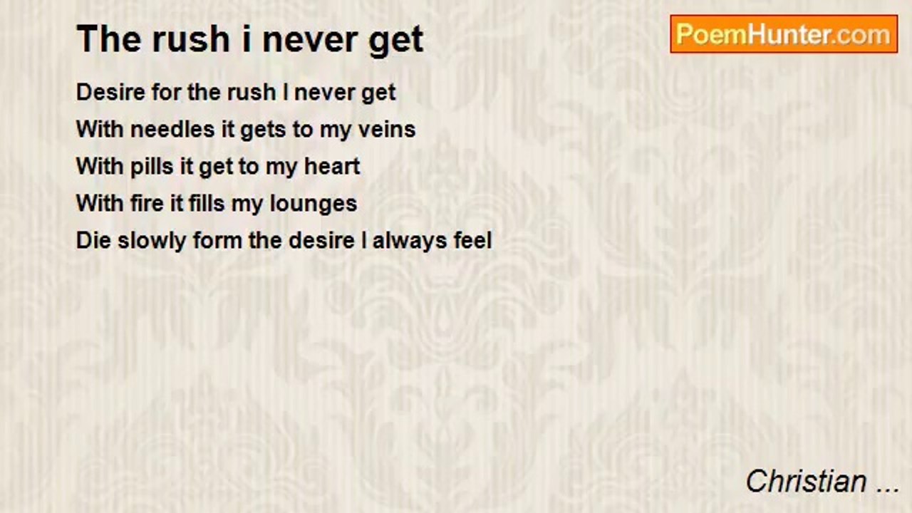 Christian ... - The rush i never get