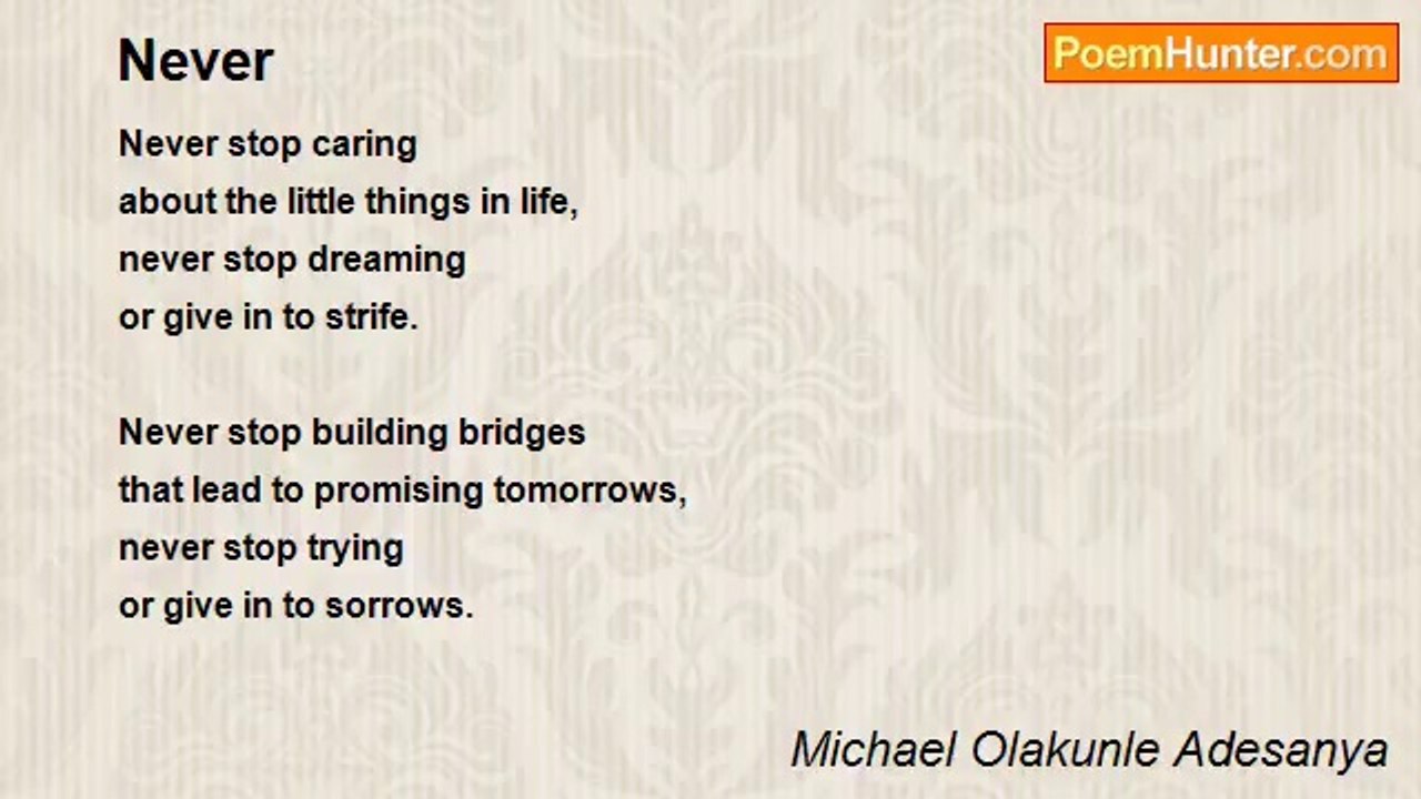 Michael Olakunle Adesanya - Never