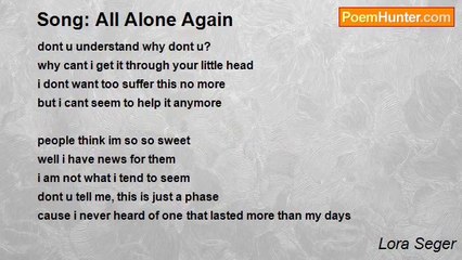 Lora Seger - Song: All Alone Again