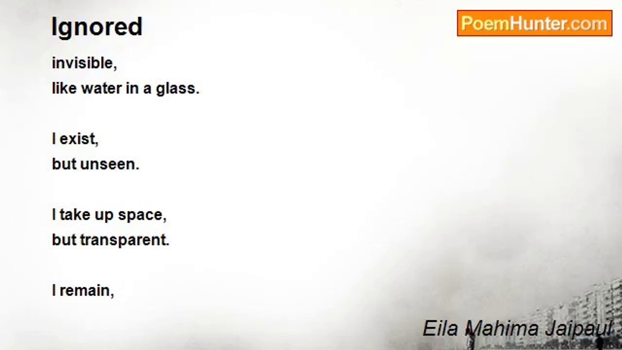 Eila Mahima Jaipaul - Ignored