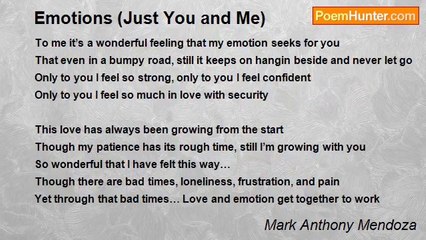 Mark Anthony Mendoza - Emotions (Just You and Me)