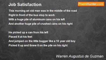 Warren Augustus de Guzman - Job Satisfaction