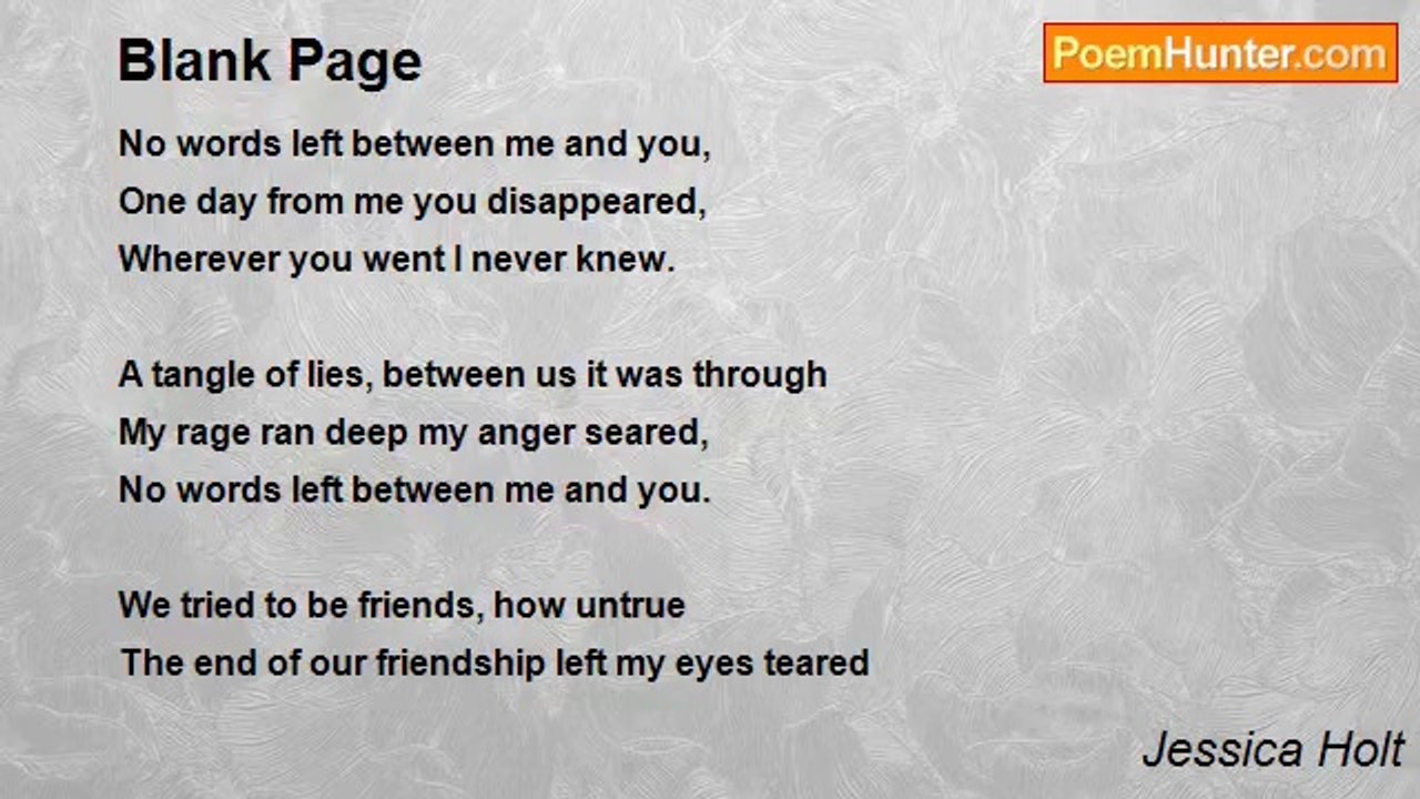 Jessica Holt - Blank Page