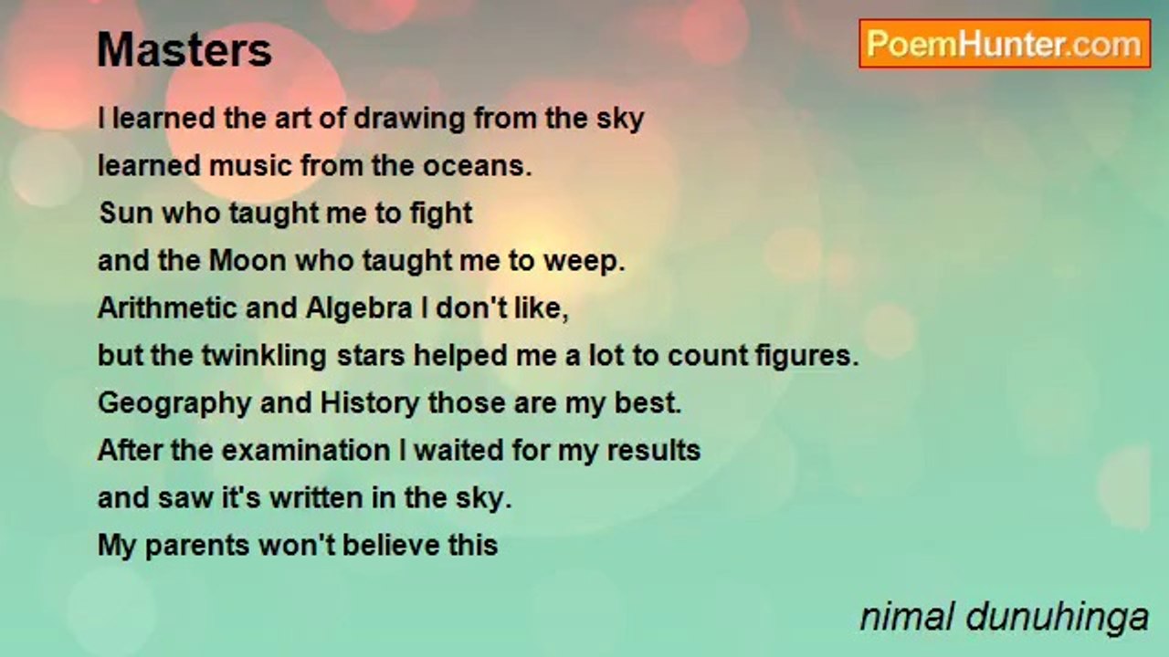 nimal dunuhinga - Masters