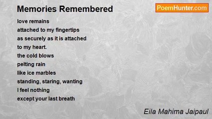 Eila Mahima Jaipaul - Memories Remembered