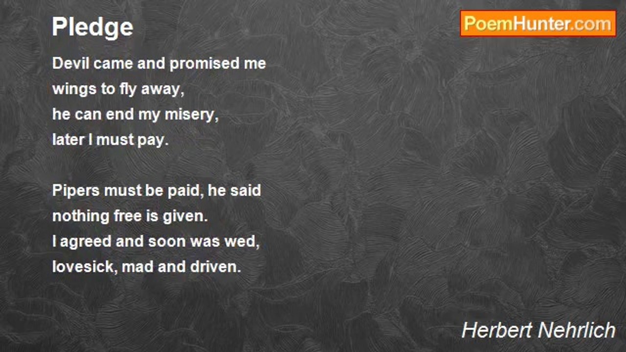 Herbert Nehrlich - Pledge