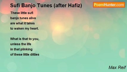 Max Reif - Sufi Banjo Tunes (after Hafiz)