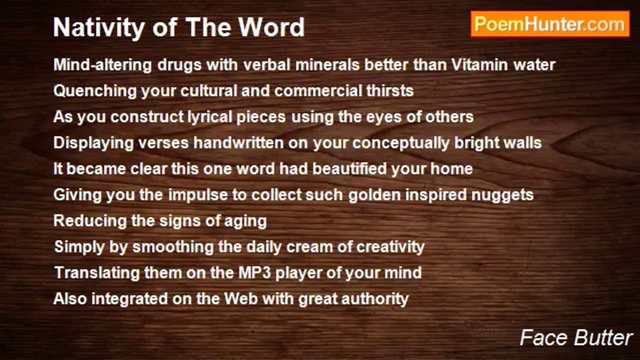 Face Butter - Nativity of The Word