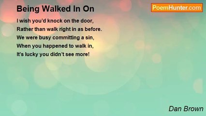 Dan Brown - Being Walked In On