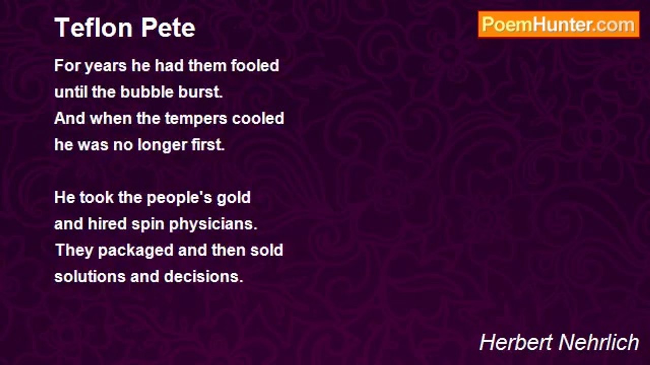 Herbert Nehrlich - Teflon Pete